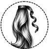 Ombre Gray Ponytail Human Hair