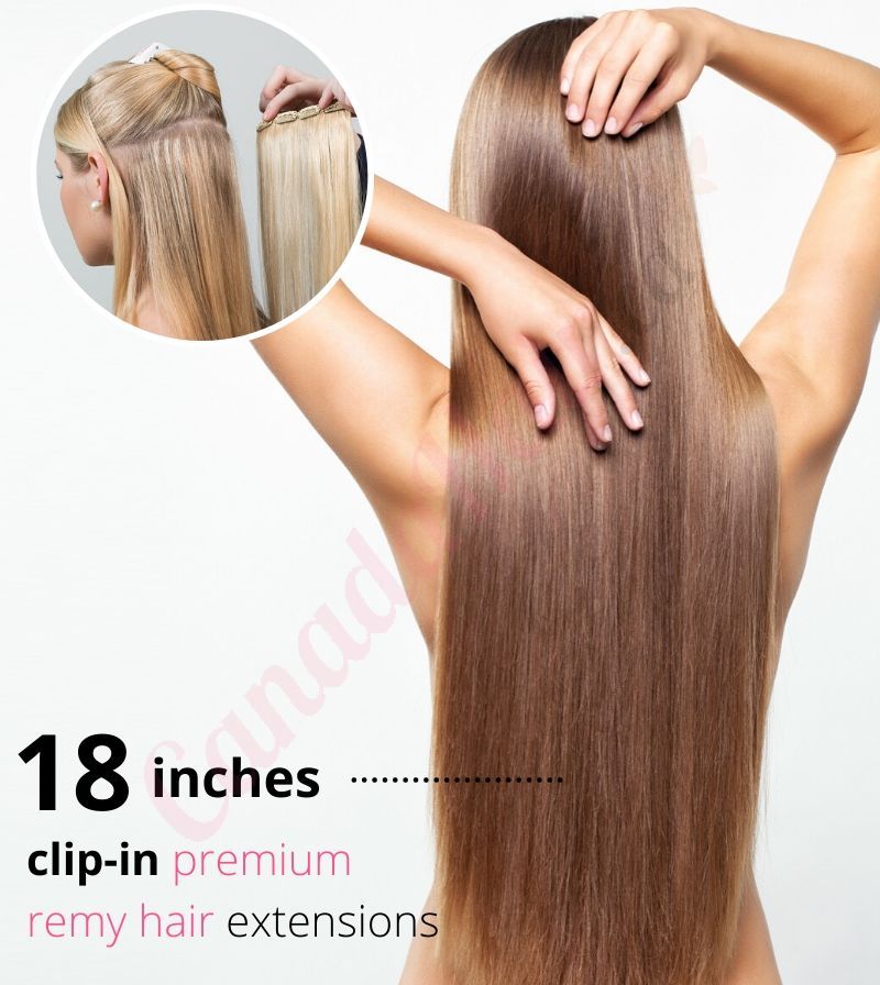 18 inch Clip in hair extensions Indian Remy Hair 18 inch