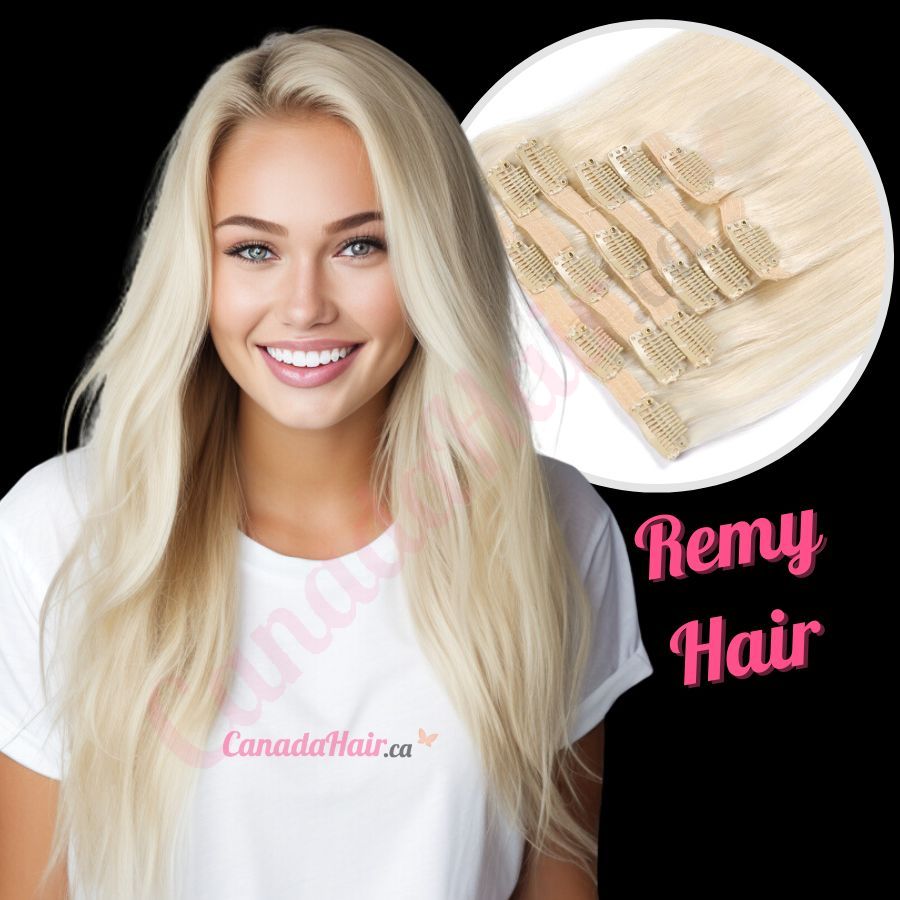 Human hair extensions platinum blonde cheap
