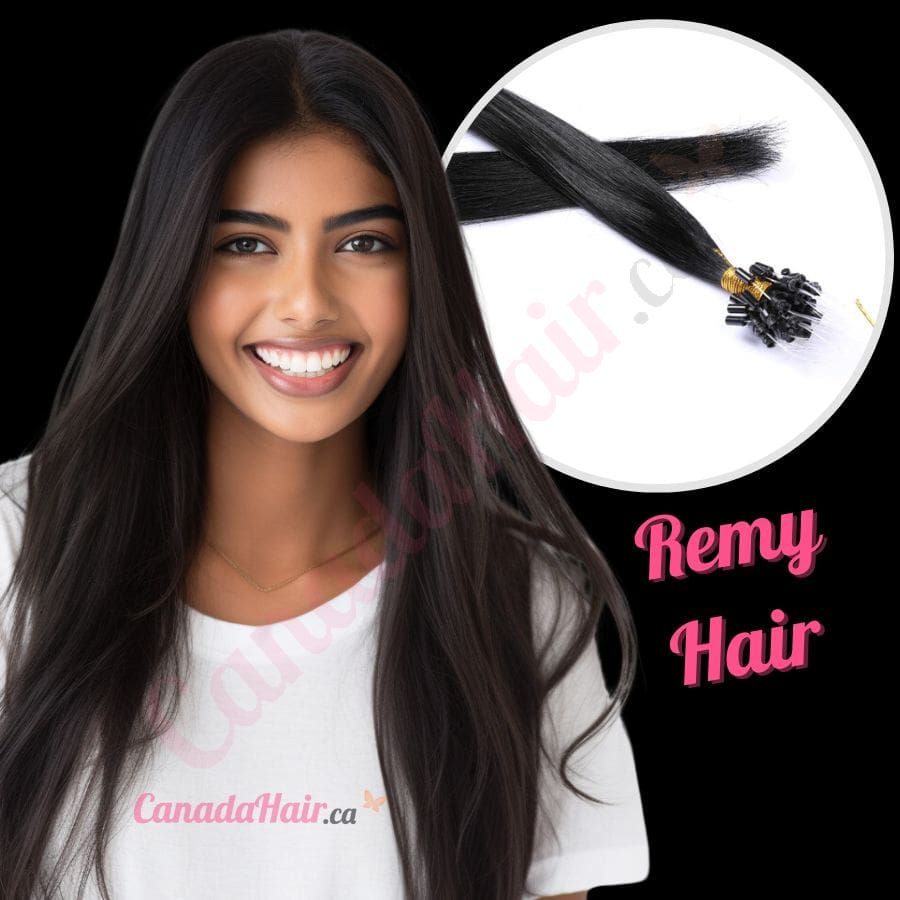 Remy hair extensions micro rings on sale