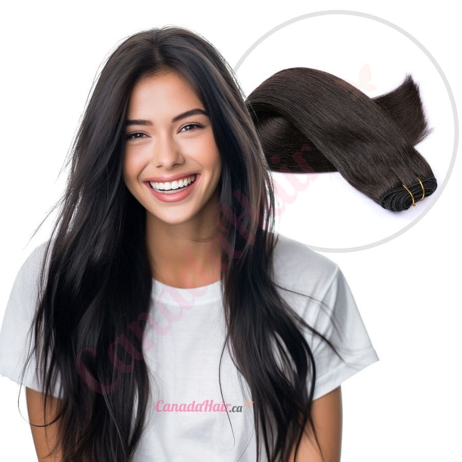Black Brown 1b SEW IN HAIR WEFT 100 real hair human hair