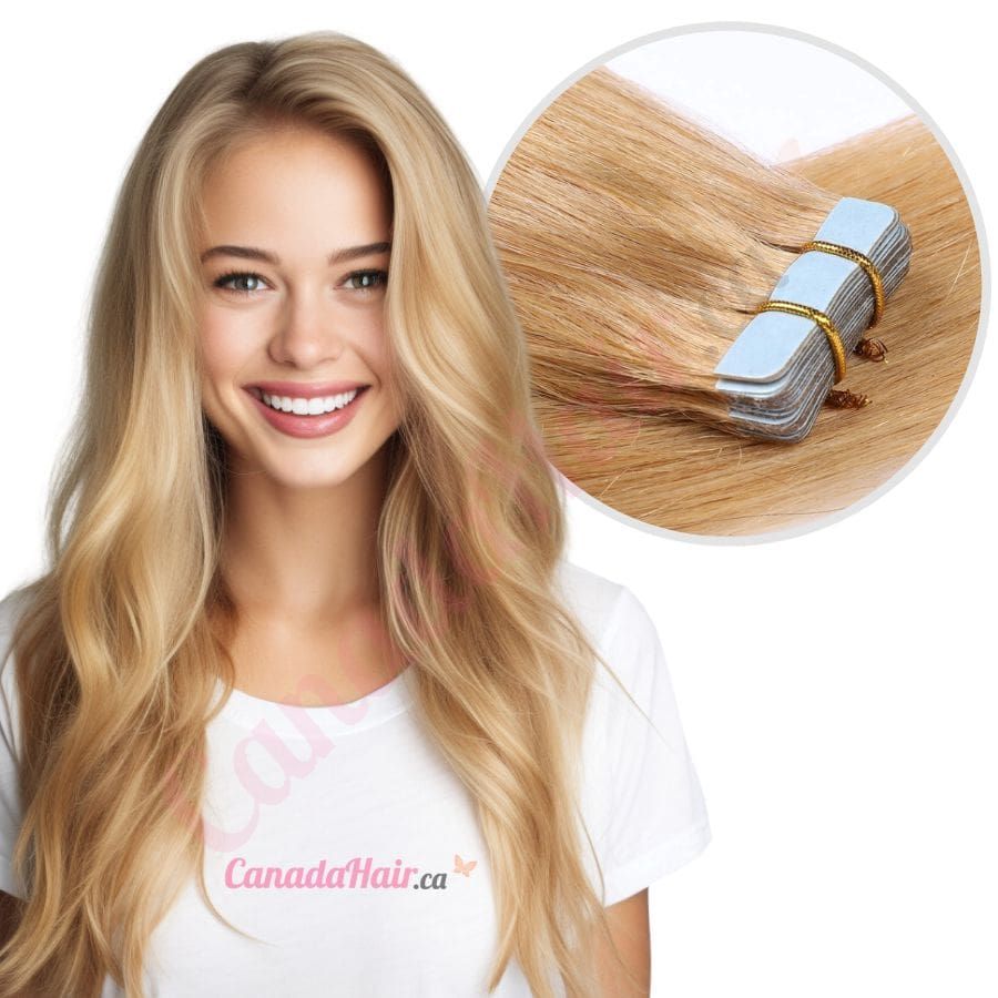 Strawberry Blonde 27 TAPE IN hair extensions 100 real hair human hair Qty 20 wefts