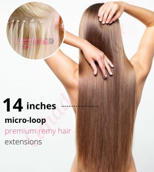 14 Inch Micro-loops Remy Hair