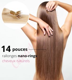 14 Inch Nano-Rings Human Hair