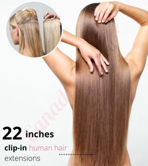 Extra Long Clip In Hair Extensions 22 inch and 24 Inch Canada Hair