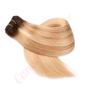 Rooted Honey Blonde Highlights #4t12/613 Sew-ins Human Hair