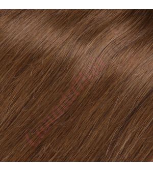 14 inch Wavy Clip-ins Remy Human Hair Chestnut Brown #6 85g