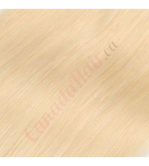 14 inch Wavy Clip-ins Remy Human Hair Bleach Blonde #613 85g