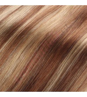 14 inch Wavy Clip-ins Remy Human Hair Chestnut Brown Balayage #6T6/18 85g