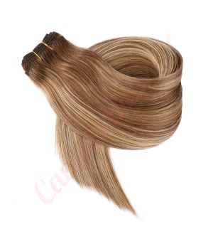 Chestnut Brown Balayage #6t6/18 Blonde Sew-ins Human Hair