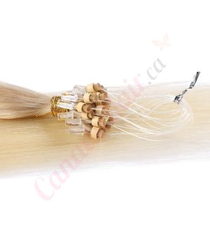 install micro loop hair extensions human hair 	ash blonde ombre