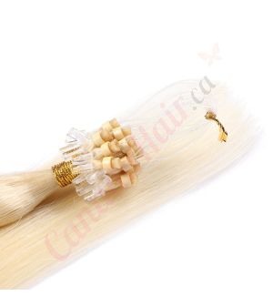 install micro loop hair extensions human hair 	blonde #60