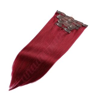Burgundy Clip-ins Human Hair