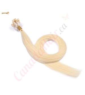 micro-loop hair extensions canadahair	Bleach blonde #613
