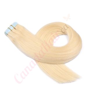 tape-in hair extensions canadahair	Bleach blonde #613