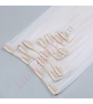 canada hair clip in extensions silver