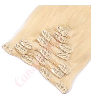 canada hair clip in extensions Bleach Blonde (#613)