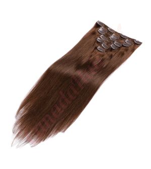 Chocolate Brown #4 Clip-ins Remy Hair