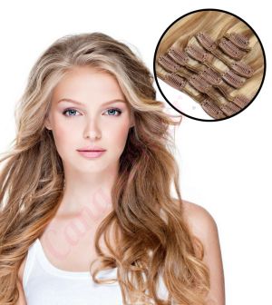 Honey Brown & Ash Blonde #12/24 Clip-ins Remy Hair