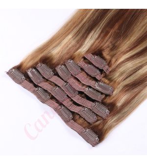 Chestnut Brown Balayage #6t6/18 Clip-ins Human Hair