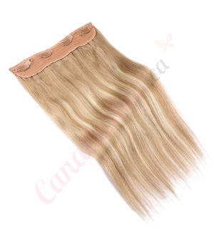  Dark Blonde Balayage Invisible Wire Extensions - Human Hair
