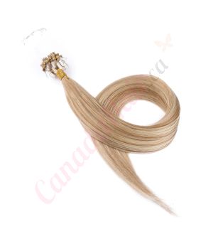 Dark Blonde Balayage Micro-loops Human Hair