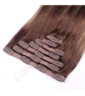 Dark Brown & Blonde Balayage Clip-ins Human Hair