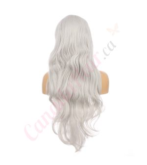 DM1611034-v4 Grey Extra Long Synthetic Hair Wig with Bangs [FINAL SALE]