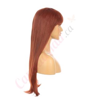 DM1707474-v4 Auburn Red Extra Long Synthetic Hair Wig with Bangs [FINAL SALE]