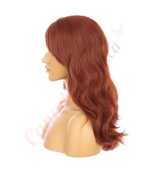 DM1810908-v4 Auburn Brown Long Synthetic Hair Wig with Bangs [FINAL SALE]