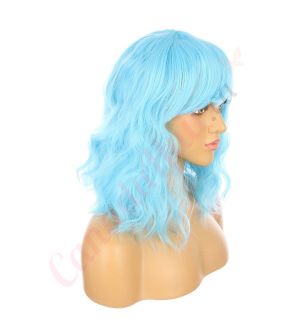 DM1810924-v4 Electric Blue Short Synthetic Hair Wig with Bangs [FINAL SALE]