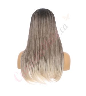 DM2031258-v4 Ombre Ash Blonde Long Synthetic Hair Wig with Bangs [FINAL SALE]