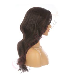 Human hair wigs dark brown clearance