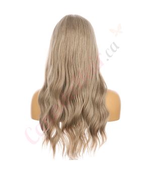 DM2031304-v4 Dark Ash Blonde Long Synthetic Hair Wig with Bangs [FINAL SALE]