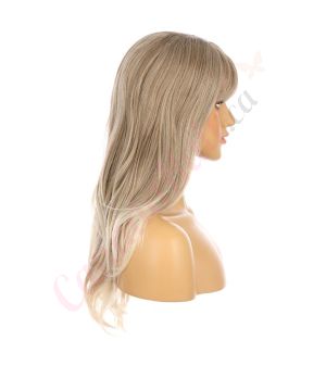 DM2031305-v4 Dark Ash Blonde Long Synthetic Hair Wig with Bangs [FINAL SALE]
