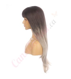 DM2031310-v4 Ombre Grey Long Synthetic Hair Wig with Bangs [FINAL SALE]
