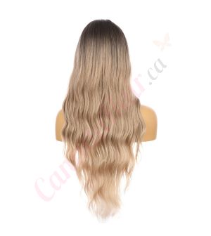 DM2031323-v4 Ombre Honey Blonde Long Synthetic Hair Wig with Bangs [FINAL SALE]