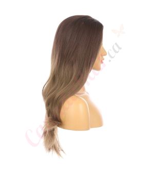 DM2031344-v4 Ombre Ash Brown Long Synthetic Hair Wig  [FINAL SALE]