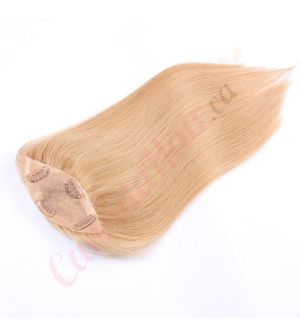 Strawberry Blonde #27  Hair Topper For Thinning Hair Full Crown (Size: 6.5 inch x 2.25 inch) Remy Human Hair 