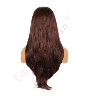 G1904878-v4 - Long Brown Synthetic Hair Wig  [FINAL SALE]