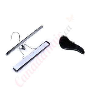 Hair Extensions Hanger/Carrier & Detangling Brush  [FINAL SALE]