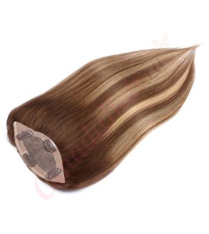 Ombre Balayage Hair Topper For Thinning Hair Full Crown (Size: 6.5 inch x 2.25 inch) Remy Human Hair 