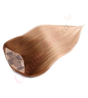 Ombre Blonde Hair Topper For Thinning Hair Full Crown (Size: 6.5 inch x 2.25 inch) Remy Human Hair 
