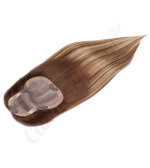 Ombre Balayage Hair Topper For Thinning Hair Part Large Coverage (Size: 3 inch - 5.75 inch x 5 inch) Remy Human Hair 