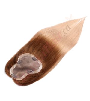 Ombre Blonde Hair Topper For Thinning Hair Part Large Coverage (Size: 3 inch - 5.75 inch x 5 inch) Remy Human Hair 