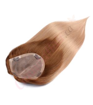 Ombre Blonde Hair Topper for Full Coverage (Size: 6.5 inch x 6.5 inch) Remy Human Hair 