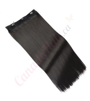 Black/Brown #1b Invisible Wire Extensions - Synthetic Hair [FINAL SALE]