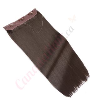 Dark Brown #2 Invisible Wire Extensions - Synthetic Hair [FINAL SALE]