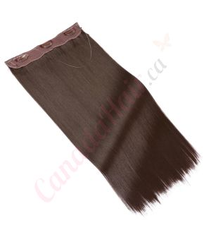 Chocolate Brown #4 Invisible Wire Extensions - Synthetic Hair [FINAL SALE]