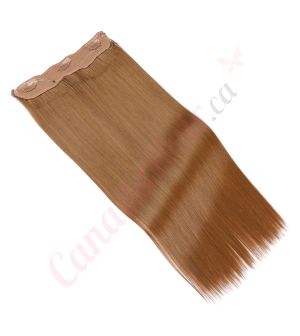 Light Brown #8 Invisible Wire Extensions - Synthetic Hair [FINAL SALE]